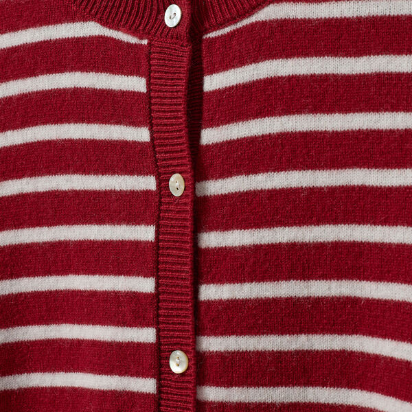 Cardigan, red striped, Sofie Schnoor