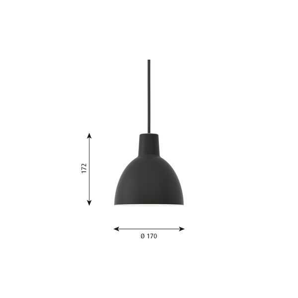 Toldbod 170 Pendant, black, Louis Poulsen