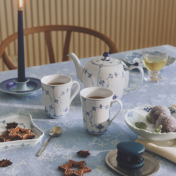 Blue Fluted Half Lace Rectangular Dish Blue Fluted Half Lace Rectangular Dish, Royal Copenhagen