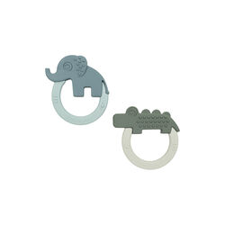 Deer Friends 2-pack Teether, green/blue, Done by Deer