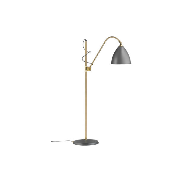 Bestlite BL3 M Floor Lamp, grey semi matt/brass, GUBI