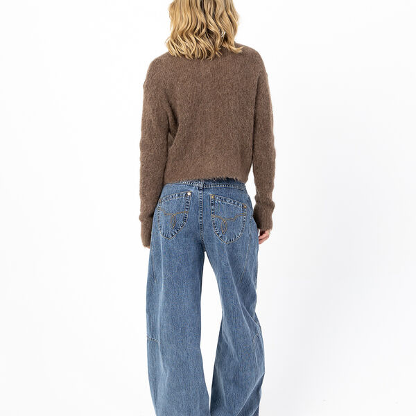 Knit cardigan in alpaca, mocca mousse, Coster Copenhagen