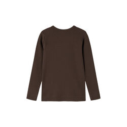 Plain Tee LS T-shirt, dark roast, MarMar Copenhagen