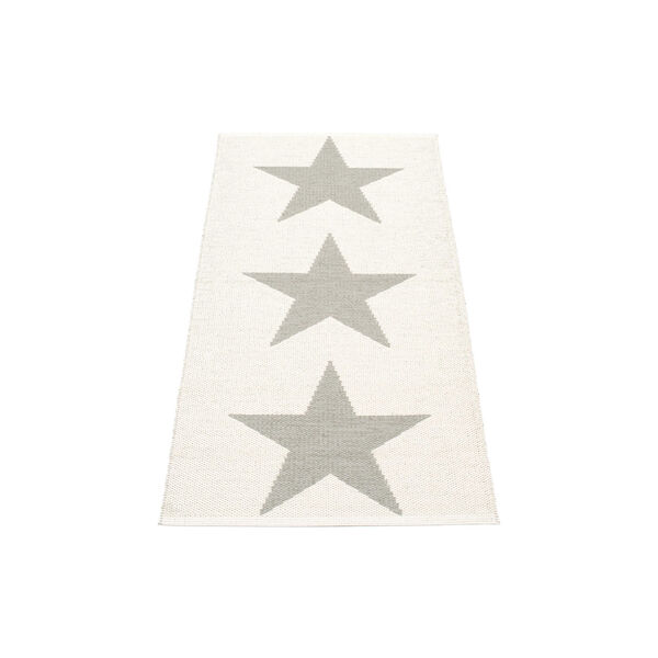 Viggo Plastic Rug, warm grey/vanilla, Pappelina