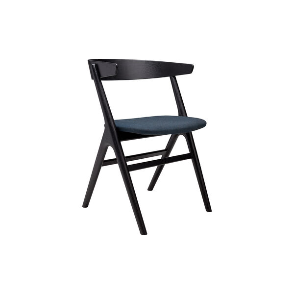 Sibast No 9 Dining Chair, black lacquered oak/navy Sibast No 9 Dining Chair, black lacquered oak/navy, Sibast Furniture