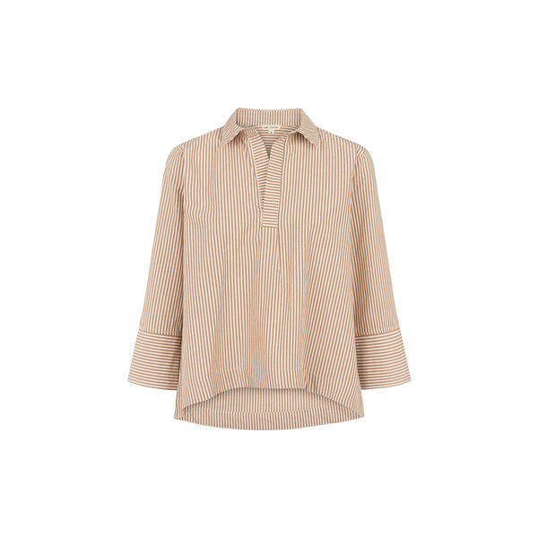ESHella Blouse GOTS, brown stripe ESHella Blouse GOTS, brown stripe, esmé studios