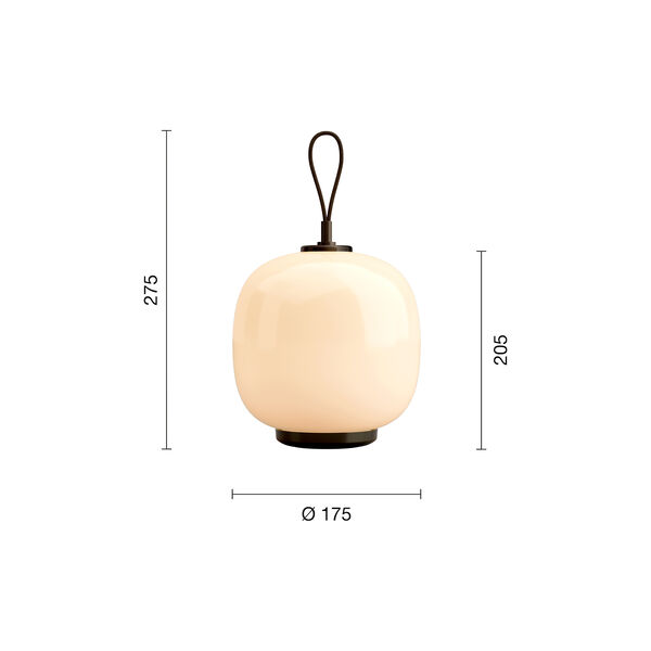 VL45 Radiohus Portable Lamp, dusty terracotta, Louis Poulsen