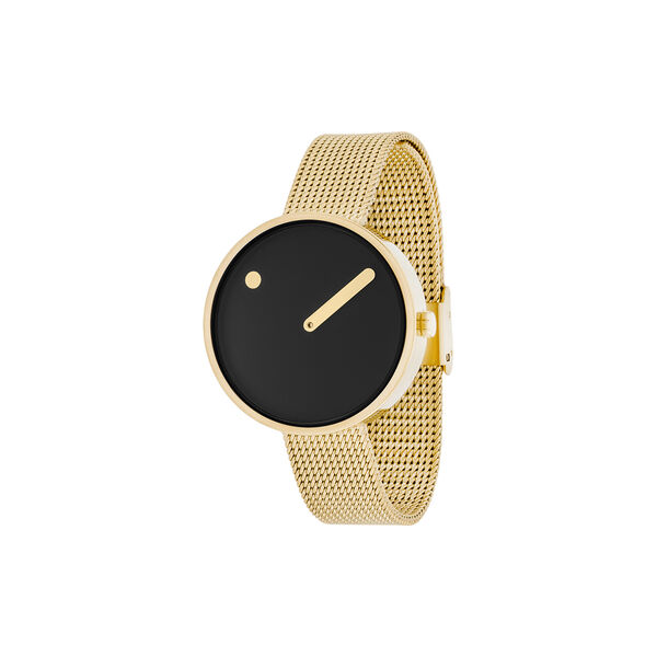 Picto Wrist Watch, black/gold, PICTO