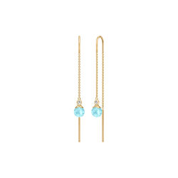 Berry Chain Earring, gold/ice blue, Julie Sandlau