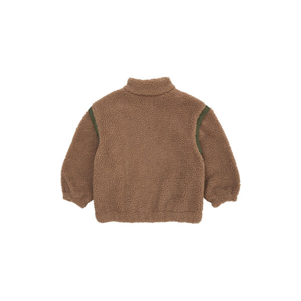 Teddy Jacket w. Removable Sleeves, natural/green comb., Copenhagen Colors Organics