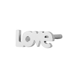 I Love Earring Single, silver, Stine A Jewelry