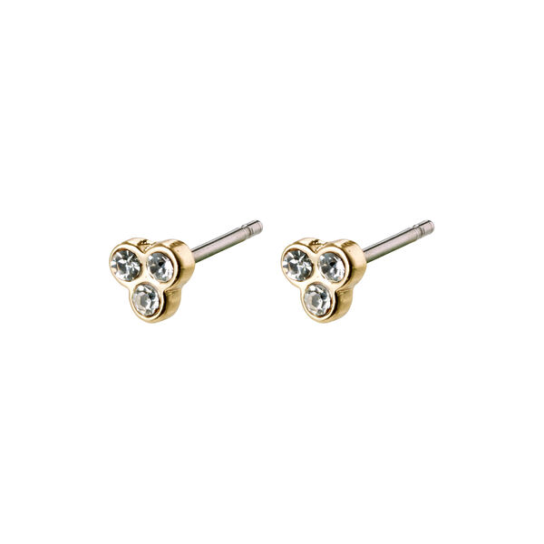 CAILY Crystal Studs, gold plated, Pilgrim