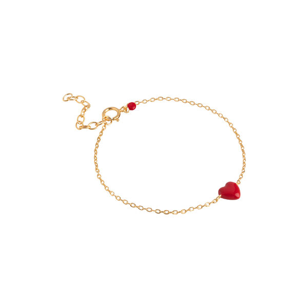Amore Bracelet, gold plated/red, ENAMEL Copenhagen