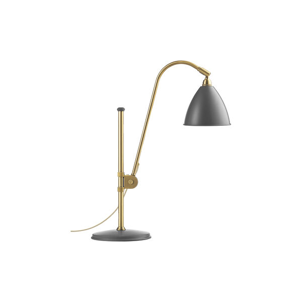 Bestlite BL1 Table Lamp, grey semi matt/brass, GUBI