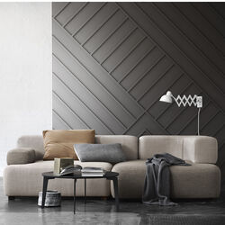 Alphabet™ PL210-3 Sofa, beige 1121, Fritz Hansen