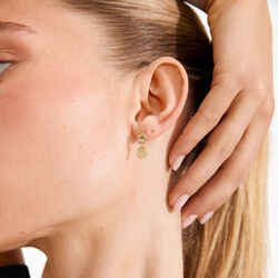FIRE earrings, gold plated, Pilgrim