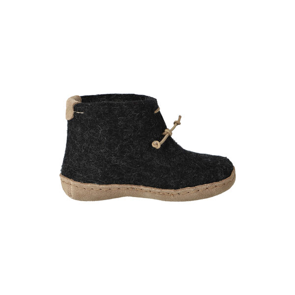 Felt Ankle Shoe Kids, charcoal Felt Ankle Shoe Kids, charcoal, Glerups