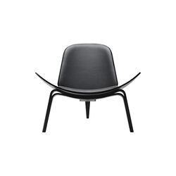 CH07 Shell Chair, black lacquered oak/black, Carl Hansen & Søn