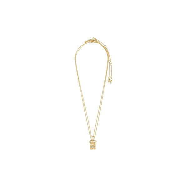 FIRE necklace 2-in-1 set, gold plated, Pilgrim