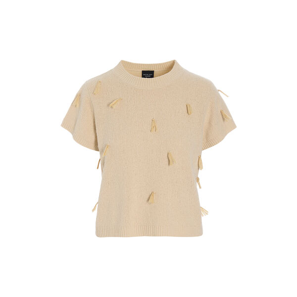 Kamitto Short-sleeved fringe blouse, bast, BITTE KAI RAND