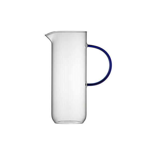 Torino Glass Jug, clear/blue, Lyngby Glas