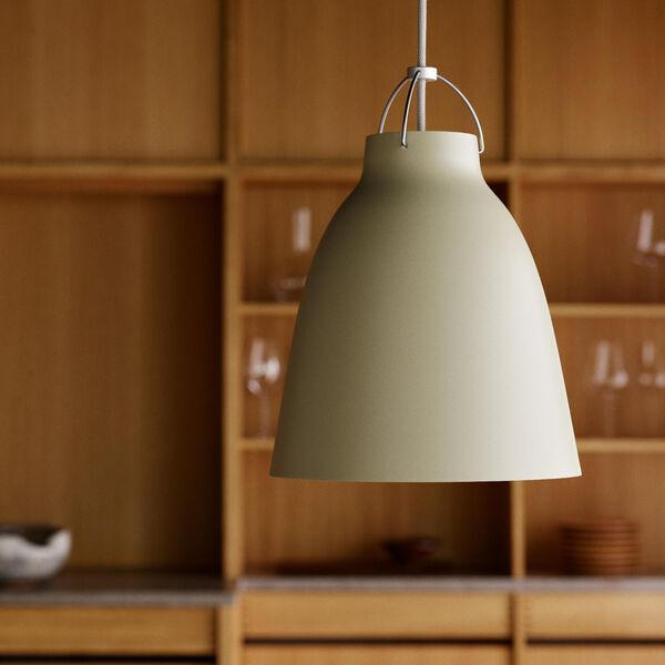 Caravaggio Matt P2 Pendant, dusty green, Fritz Hansen