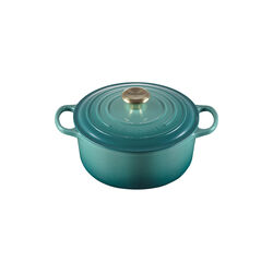 Signature round cast iron pot &Oslash; 24 cm, bleu riviera, Le Creuset