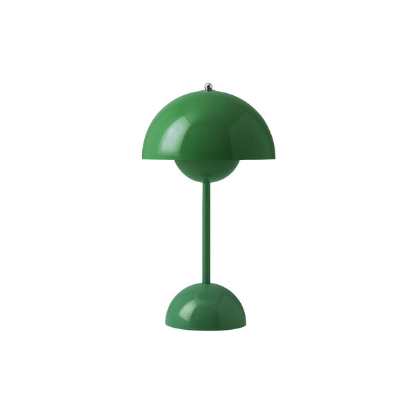 Flowerpot VP9 Portable Table Lamp, signal green, &Tradition