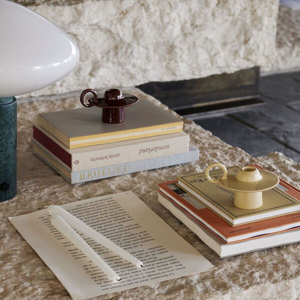 Momento JH39 Candleholder, red brown Momento JH39 Candleholder, red brown, &Tradition