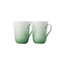 Iris Mug 36 cl. 2 pcs, green, Royal Copenhagen