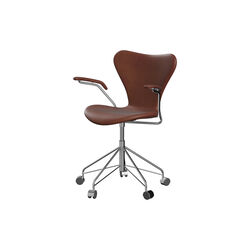Series 7&trade; 3217 Fully Upholstered Office Chair, Grace Chestnut, Fritz Hansen