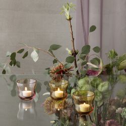 Calabas Tealight Holder, burgundy, Holmegaard