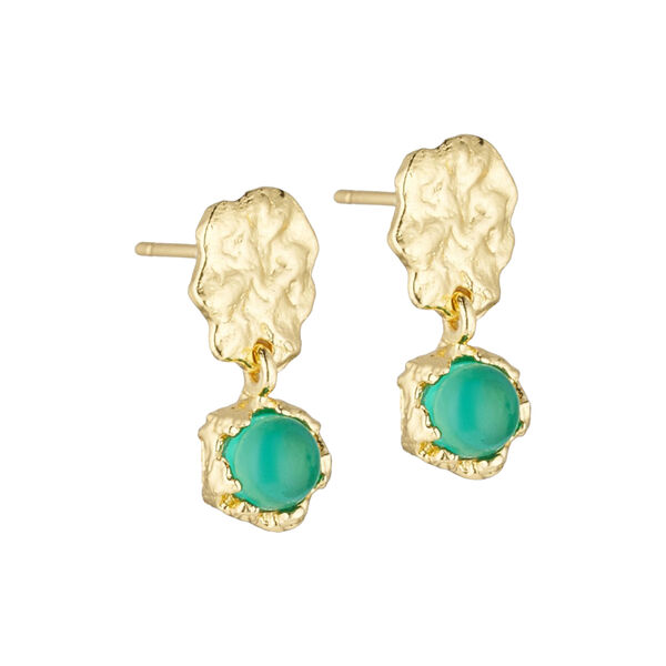 Noora post earrings, green, Pure by Nat