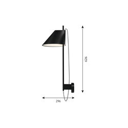 Yuh Wall Lamp, black, Louis Poulsen
