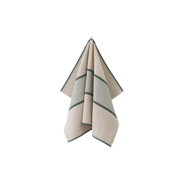ARCHIVE STRIPE 1976 Tea Towel | Sage Green, Georg Jensen Damask