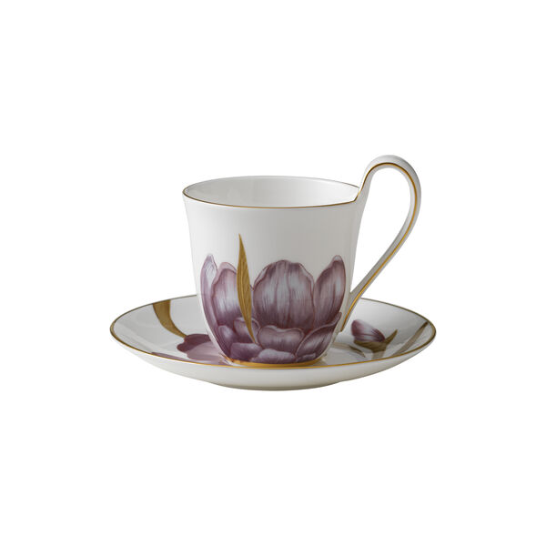 Flora High Handle Cup with Saucer, iris, Royal Copenhagen