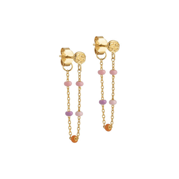 Lola Earring, gold/blush, ENAMEL Copenhagen