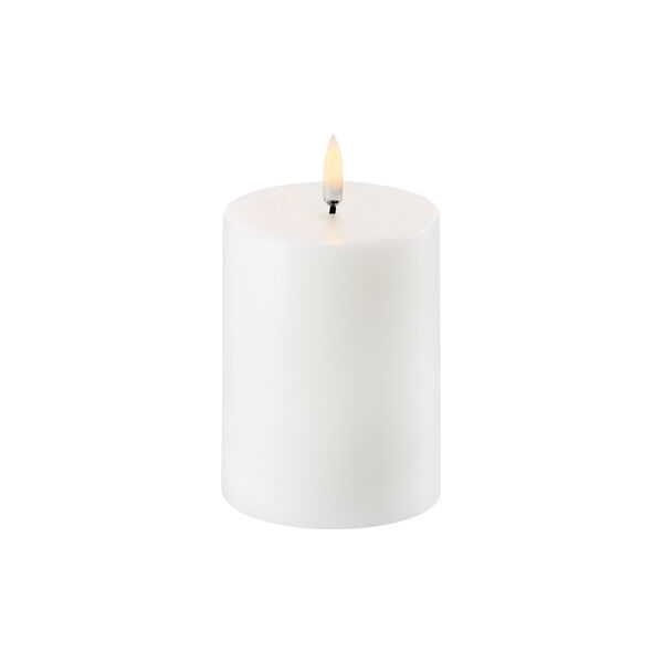 LED Pillar Candle 10 cm, nordic white, Uyuni Lighting