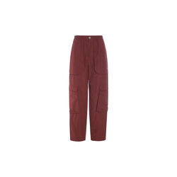 Fukkura poplin Cargo Trousers, maroon, BITTE KAI RAND