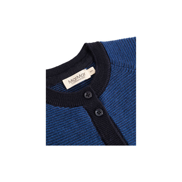 Taki Knitted Cardigan, deepest sea mix, MarMar Copenhagen