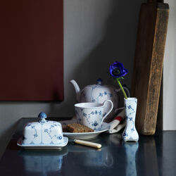 Blue Fluted Plain Butter Dish, Royal Copenhagen