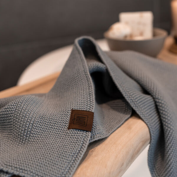 Knitted Towel, griffin grey, By LOHN