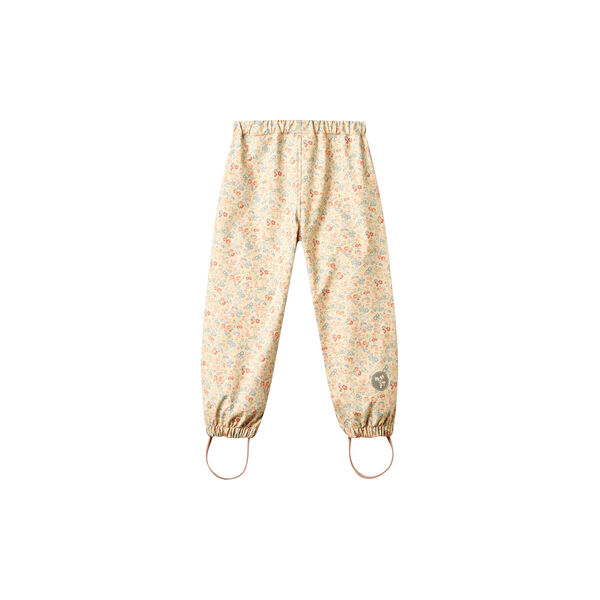 Rainwear Olo Trousers, flowers and seashells, Wheat