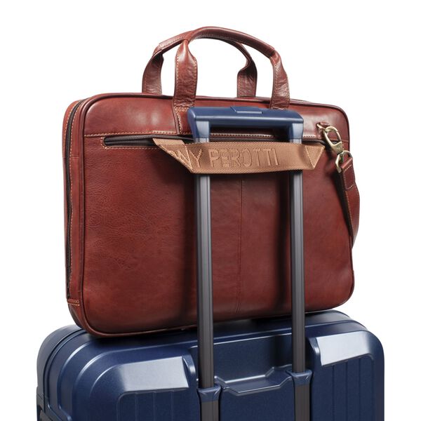1 Compartment Laptop Bag, dark brown, Tony Perotti