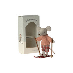 Winter Mouse with Ski Set, big sister, Maileg