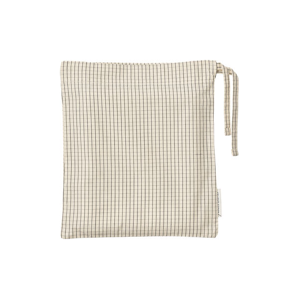 PILLOW CASE, creme black plaid, Studio Feder
