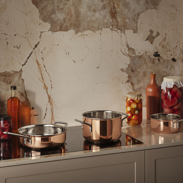 Saucepan 1 L, copper, Eva Trio