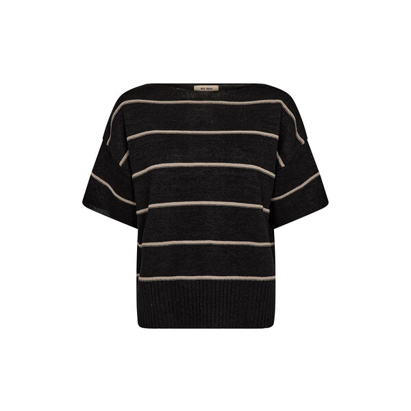 MMArlen Paper SS Knit, black, MOS MOSH