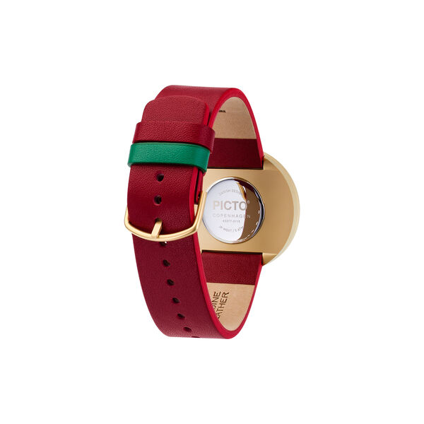 PICTO Wrist Watch, dusty green/matt gold/ruby red PICTO Wrist Watch, dusty green/matt gold/ruby red, Picto