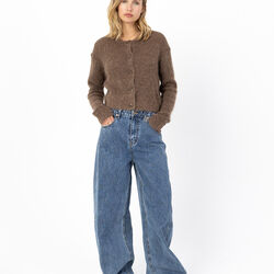 Knit cardigan in alpaca, mocca mousse, Coster Copenhagen